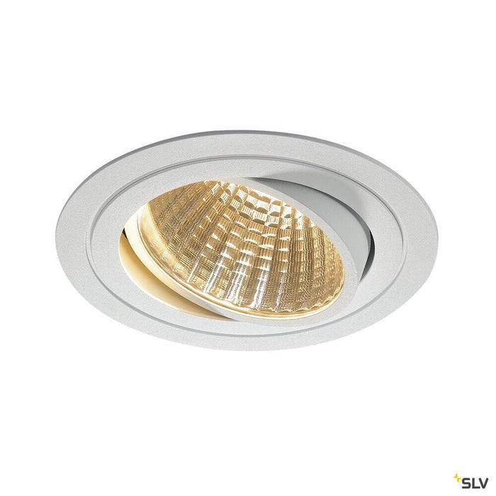 NEW TRIA 1 SET recessed fitting, LED, 3000K, round, white, 30°, 29W incl. driver, clip springs