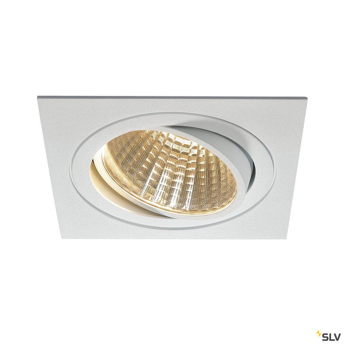 NEW TRIA 1 SET recessed fitting, single-headed LED, 3000K, square, white, 30°, 29W, incl. driver, clip springs