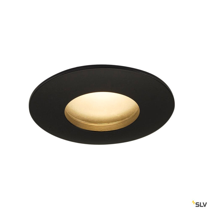 OUT 65, outdoor recessed ceiling light, LED, 3000K, round, black, 38°, 12W, incl. driver