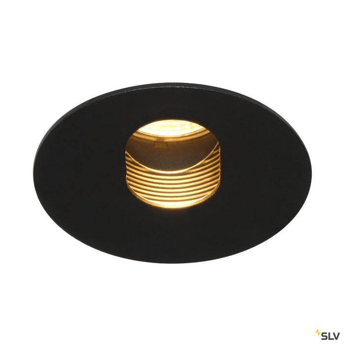H-LIGHT 2, recessed fitting, LED, 2700K, oval, black, 20°, 11,5W, incl. driver, clip spring
