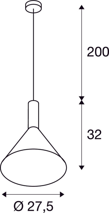 PHELIA, pendant, TC-(D,H,T,Q)SE, black, diameter/H 27.5/32 cm, max. 23W