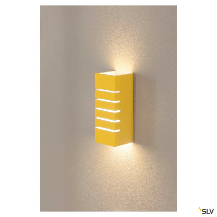 PLASTRA wall light, square, 100 Slot, white plaster, E14, max. 40 W