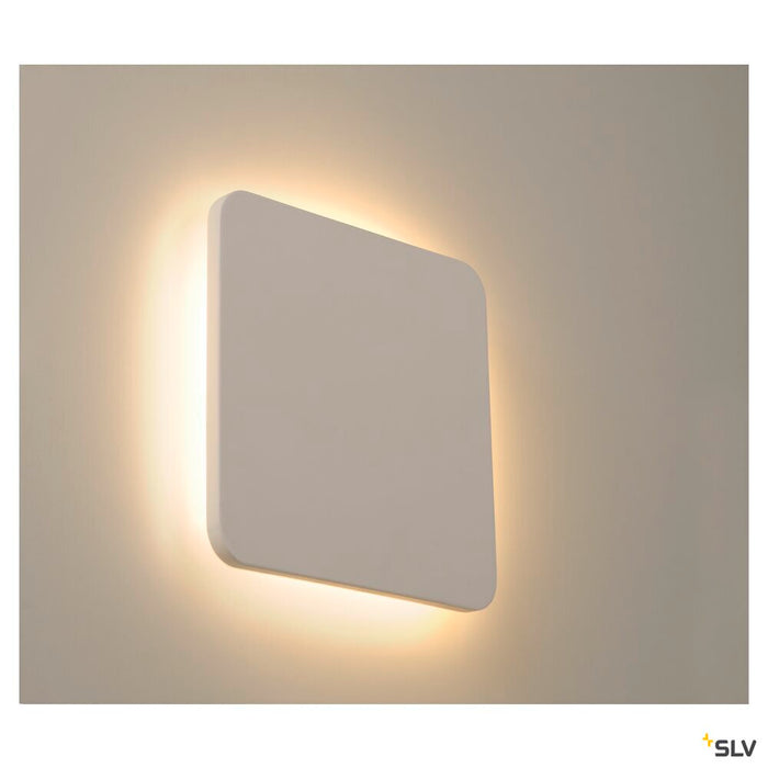 PLASTRA SQUARE, wall light, LED strip, 3000K, square, white plaster max. 10.8 W