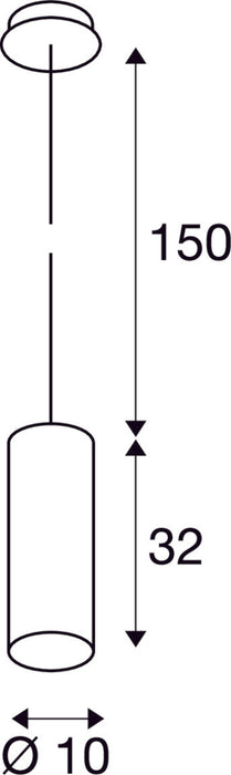 ENOLA pendant, A60, round, matt black, E27, max. 60W, incl. black canopy
