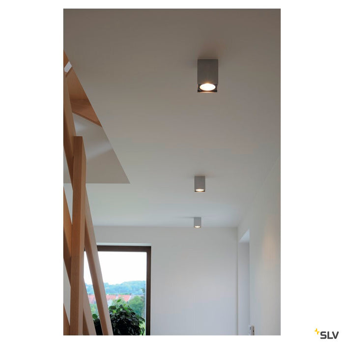 ALTRA DICE, ceiling light, QPAR51, square, silver-grey/black, max. 35W