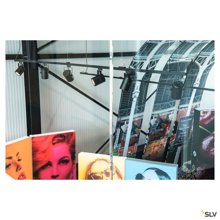 SLV EURO SPOT TRACK 1001861 Plafondspot GU10 Zwart SLV EURO SPOT TRACK 1001861 Plafondspot GU10 Zwart