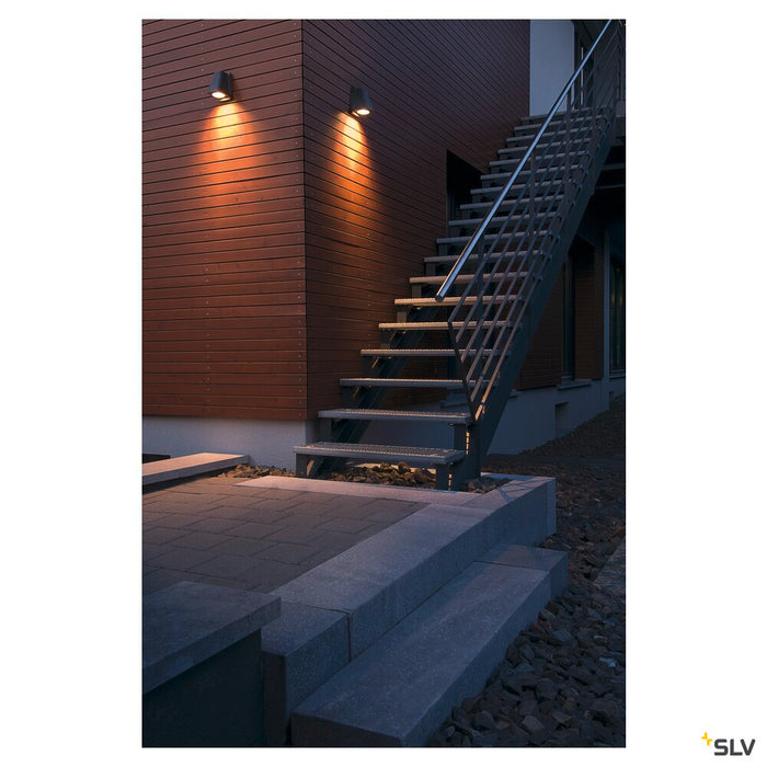 WALLYX, outdoor wall light, QPAR51, IP44, anthracite, max. 50W