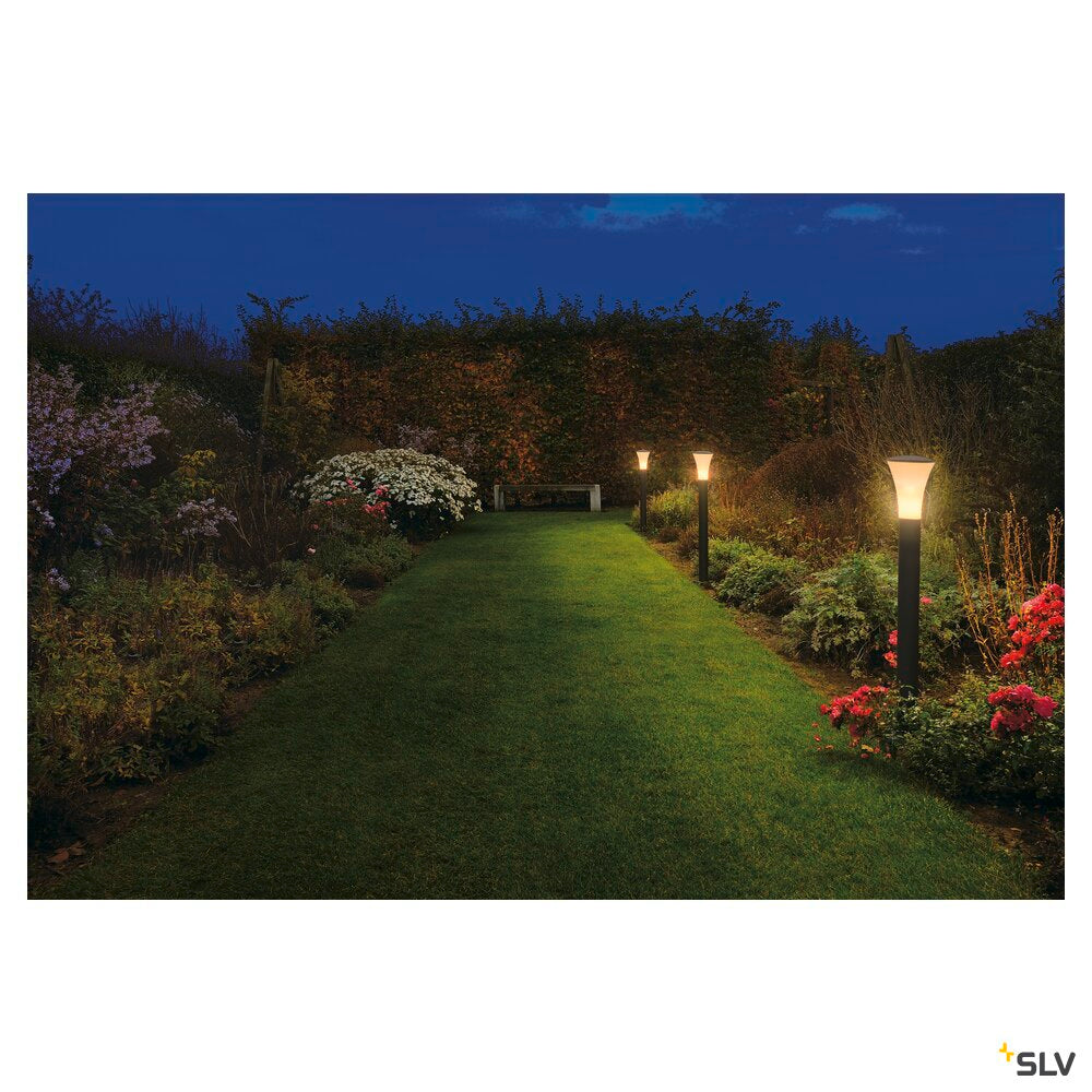 ALPA CONE 100, outdoor bollard light, TC-(D,H,T,Q)SE, IP55, anthracite, Ø/H 7.3/108 cm, max. 24W