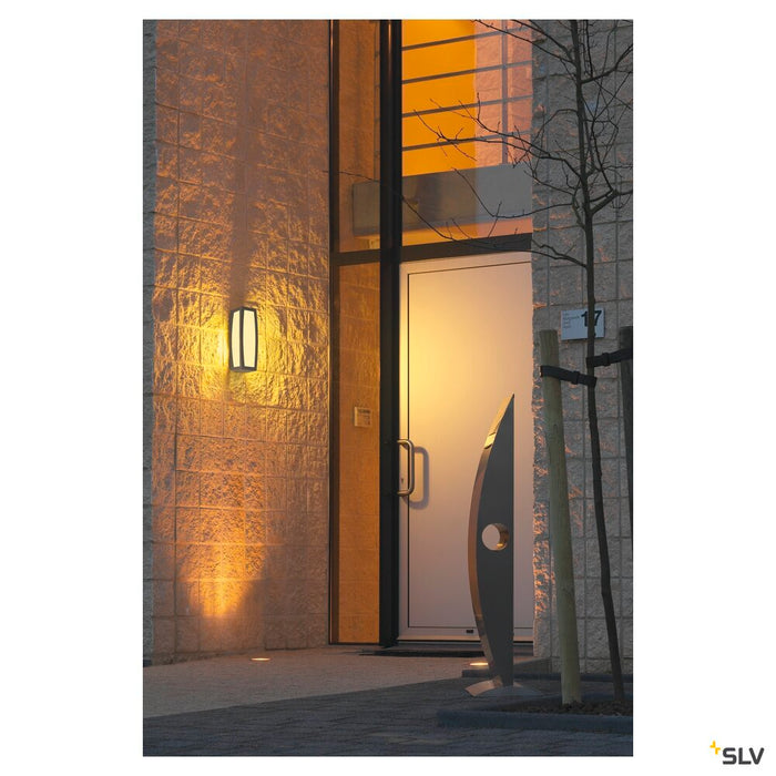 MERIDIAN BOX, outdoor wall light, TC-(D,H,T,Q)SE, IP54, anthracite, max. 20W