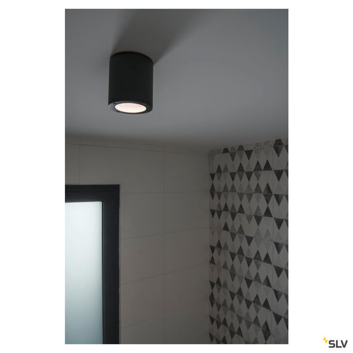 SITRA, outdoor ceiling light, TCR-TSE, IP44, round, anthracite, max. 9W