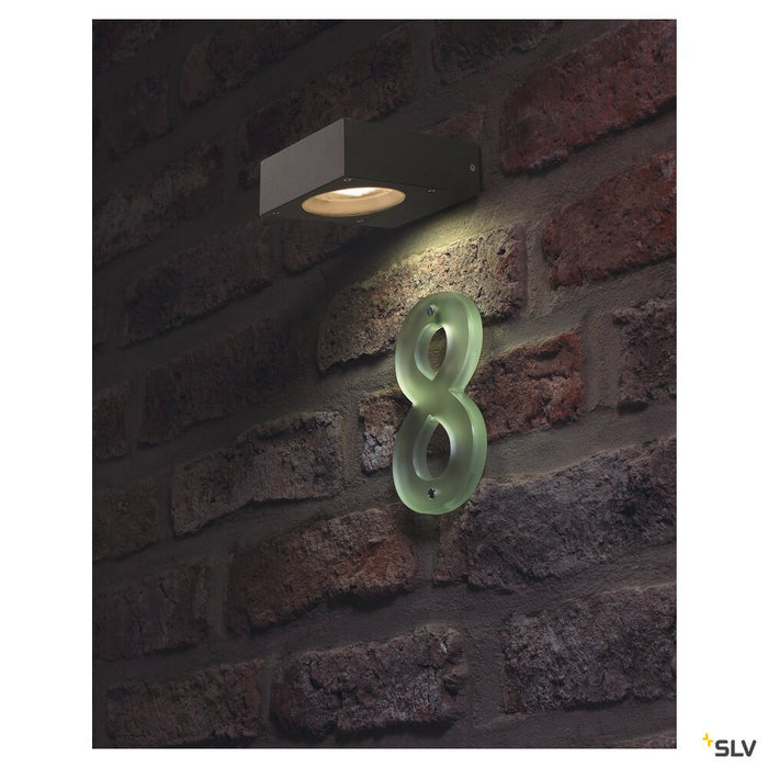QUADRASYL WL 15, outdoor wall light, energy-saving lamp GX53, IP44, square, L/W/H 15/12/5.5 cm, anthracite, max. 11W