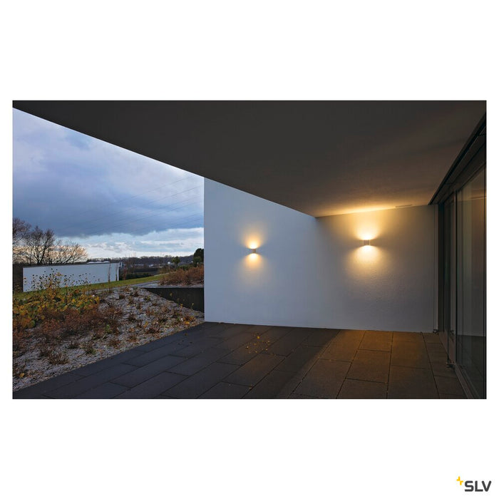 SITRA CUBE, outdoor wall light, TCR-TSE, IP44, white, max. 18W