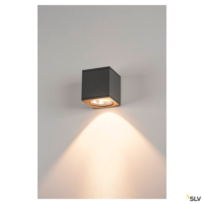 BIG THEO WALL, outdoor wall light, Flood down, LED, 3000K, anthracite, W/H/D 13/14/13.5 cm